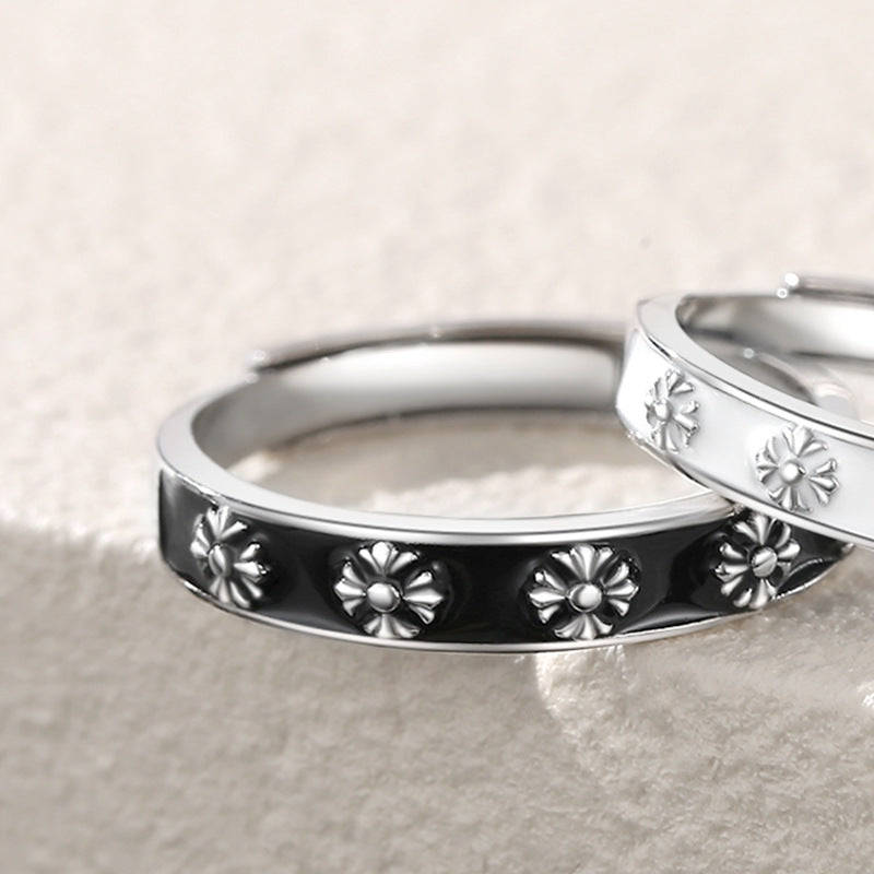 Wholesale Iris Epoxy Couple Copper Rings